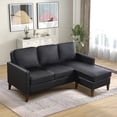 thumbnail image 6 of Bonzy Home Sectional Sofa Couch, L Shaped Couch Sofa with Reversible Chaise, Faux Leather Lounge Sofa for Living Room Apartment Small Space, 6 of 7
