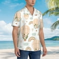 thumbnail image 3 of Sikiie Air Balloon and Flower Print Men's Hawaiian Shirt, Summer Beach Button Pocket Short Sleeve T-Shirt,XX-Large, 3 of 7