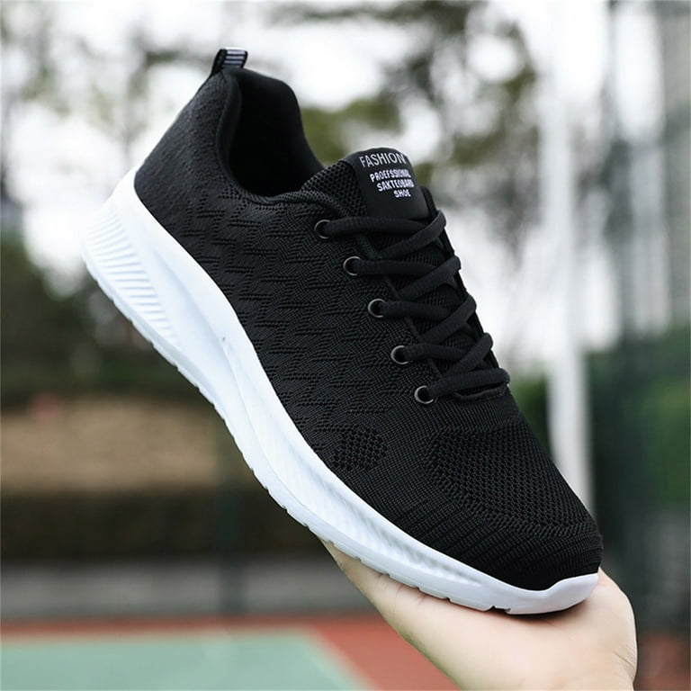 White Trainer & Black Sole Sneaker