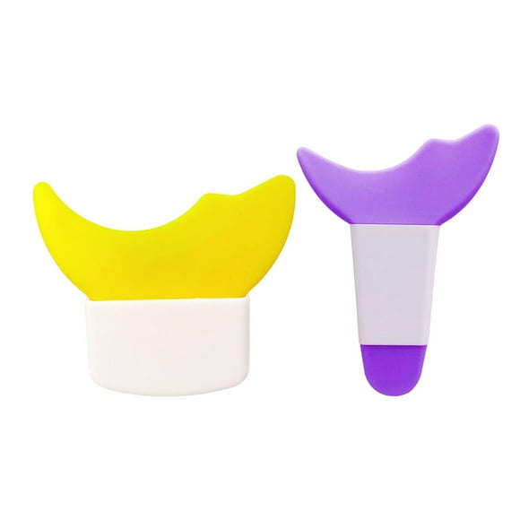 2 plantillas lavables para delineador de ojos, plantilla de silicona, placa de ayuda auxiliar, protector auxiliar, ayuda para sombra de ojos, herramie L Amarillo Macarena Plantilla de delineador de ojos