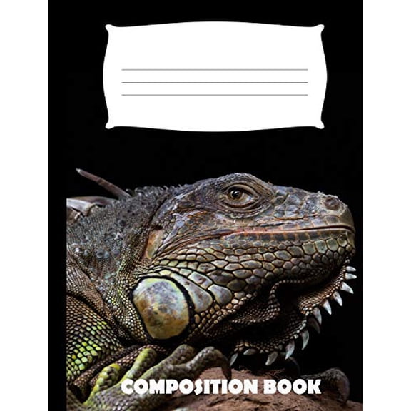 Composition Book: Iguana Composition Notebook Wide Ruled (Paperback)