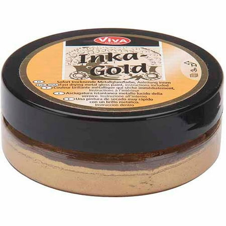 - Viva Decor 62.5gm Inka Gold Metal Gloss Paint, Gold