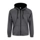 thumbnail image 1 of AWDis - Sudadera con de poliéster con capucha y cremallera para hombre (Gris Acero/Negro Intenso), 1 of 1