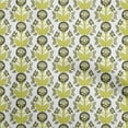 thumbnail image 1 of oneOone Viscose Chiffon Lime Green Fabric Leaves & Clover Sewing Craft Projects Fabric Prints By Yard 42 Inch Wide, 1 of 6
