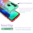 thumbnail image 3 of Samsung Galaxy A21 Phone Case, Liquid Floating Glitter Quicksand Bling with Spot Diamond Cover - Green/Red, 3 of 6