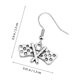 thumbnail image 5 of 1 par de pendientes con bandera a cuadros, pendientes para el día de la carrera, joyería, pendientes con dijes de carreras, 5 of 5