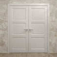 thumbnail image 3 of Interior Solid French Double Doors 60 x 80 inches | Ego 5010 Painted White Oak | Wood Interior Solid Panel Frame | Closet Bedroom Modern Doors, 3 of 5