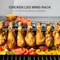 thumbnail image 2 of Chicken Leg Wing Rack 14 Slots Stainless Steel Metal Roaster Stand with Drip Tray for, 2 of 8