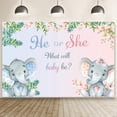 thumbnail image 1 of Gender Reveal Backdrop Watercolor Blue Pink Banner Boy or Girl What Will Baby Be Gender Reveal Decoration Twinkle Little Star Gender Reveal Photograph, 1 of 4