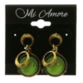 thumbnail image 2 of Mi Amore Dangle-Earrings Gold-Tone/Green, 2 of 4