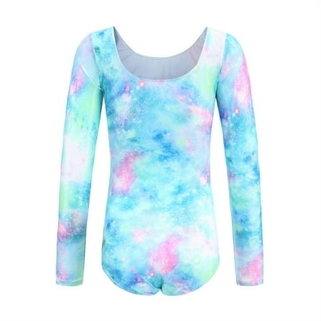 CUZIBR Girls Fashionable Printed Long Sleeve Gymnastics Dance Training Clothes For 3 12 Years Old Comfort Dailywear For Toddler