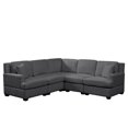 thumbnail image 4 of Churanty L Shaped Couch Sectional Sofa Set with Modular Sofa and Swivel Accent Chair,Living Room Furniture Sets,Gray, 4 of 12