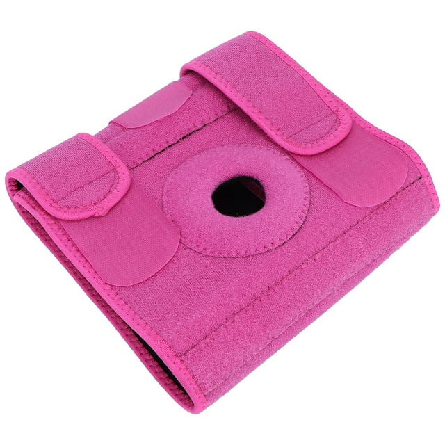 Attelle de Protection Kenn, Conception Amortissante Épaissie Attelle de Genou Réduisant de Ce Fait la Douleur pour le Travail pour la Maison pour Entorses pour l'Arthrite Rose Rouge,Gris