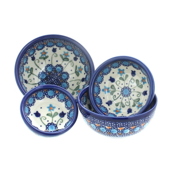 Blue Rose Polish Pottery Savannah Measuring Bowl Set