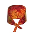 thumbnail image 2 of Kdxio Autumn Leaf Pattern Turban Hat for Women Men Comfortable Adjustable Cleaning Working Cap with Sweatband, 2 of 8