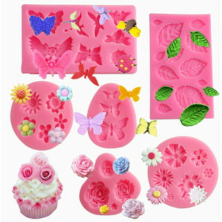 12PC Pack Siam Rose Shape Molds Assorted Colors Flower Mixed 