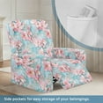 thumbnail image 3 of Kuiaobaty Marble Butterfly Print Reclining Slipcover Soft Recliner Chair Cover Easy Replacement Recliner Couch Cover Breathable Reclining Sofa Slipcover with Elastic Bottom for Pets, 3 of 8