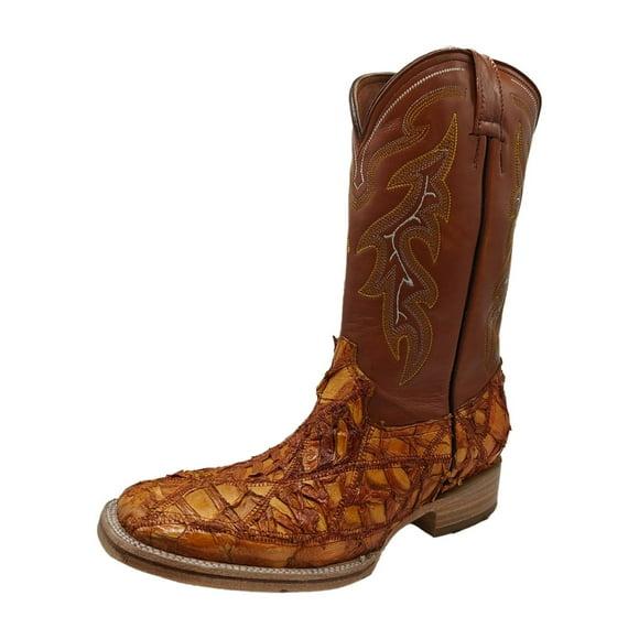 Bota Vaquera El Chiqueado Piel Genuina color Camel