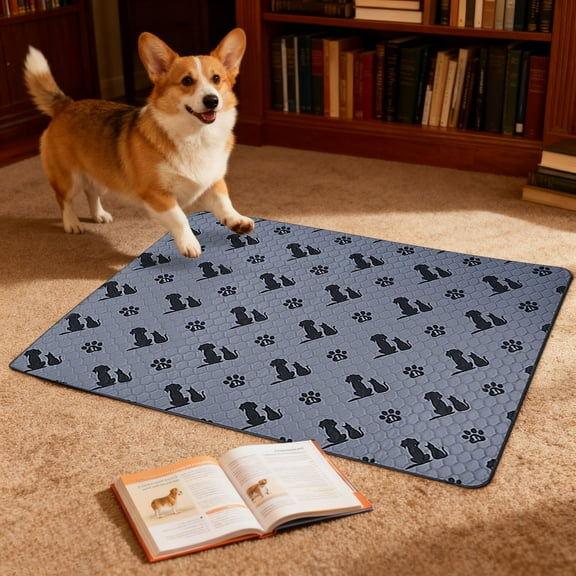 Bloompad Reusable Dog Pee Pad | Extra Absorbent Waterproof Mat for Pets, Non-Slip Silicone Backing, Odor Control, Durable Washable Design, Multiple Uses – Protects Floors, Couches, Car Seats,