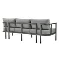thumbnail image 4 of Valentina 4 Piece Dark Gray Aluminum Outdoor Seating Set with Dark Gray Cushions, 4 of 8