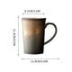thumbnail image 3 of Taza de cerámica japonesa de 310 ml (10,5 oz) para café, ideal para uso doméstico (oro), 3 of 6