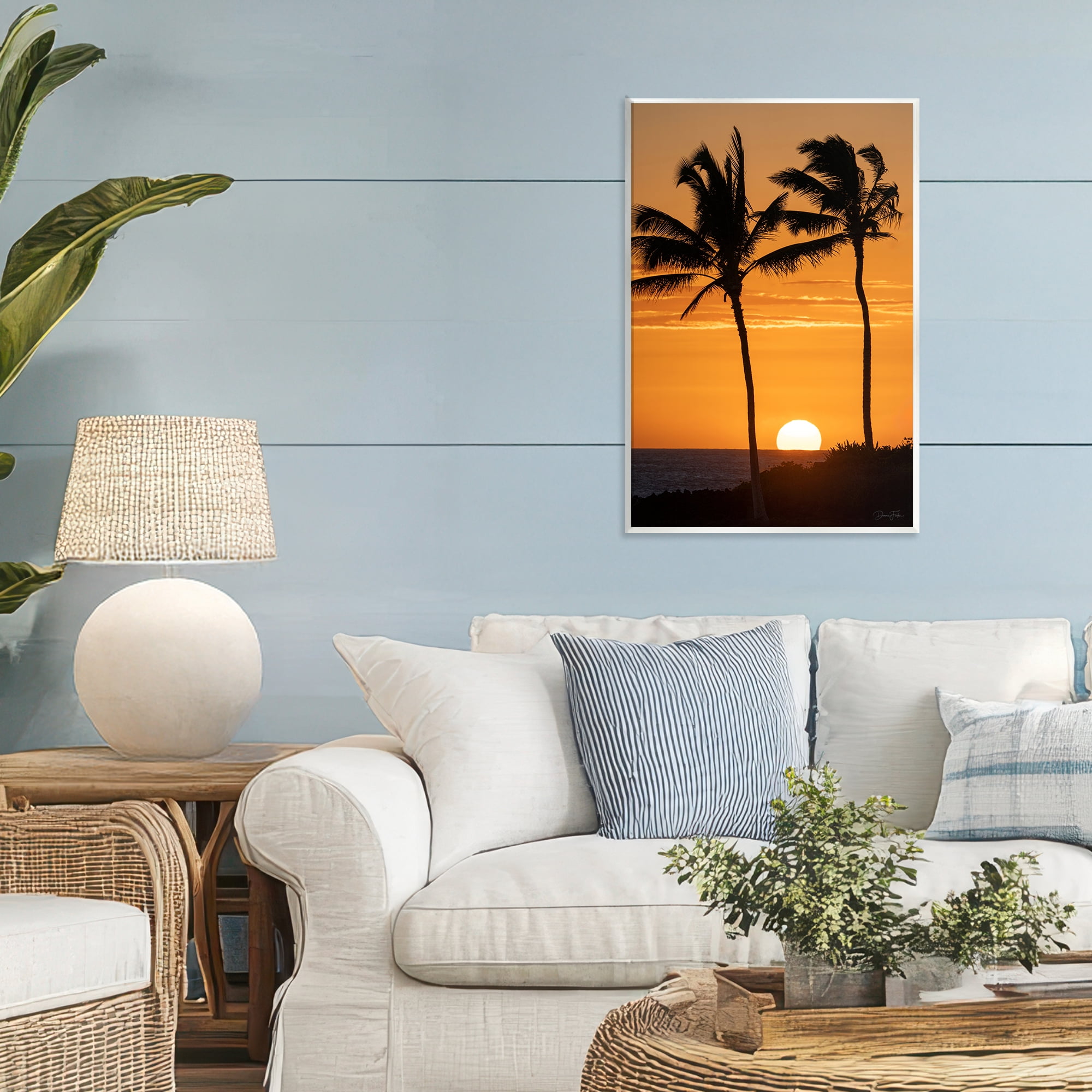 Stupell Industries Sunset Through Palm Trees Wall Plaque Art, design by Dennis Frates