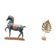 thumbnail image 5 of Figura de caballo,Figura de caballo Escultura animal coleccionable,Adorno de centro de mesa con estatua de caballo de resina,Escultura de hojas,Estatua de hoja de metal Escultura de hoja, 5 of 8