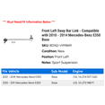 thumbnail image 2 of Front Left Sway Bar Link - Compatible with 2010 - 2014 Mercedes-Benz E350 Base 2011 2012 2013, 2 of 2