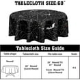 thumbnail image 2 of Halloween Spider Web Table Cloth Round Black and White Bat Tablecloth 60 Inch Decor Washable Stain and Wrinkle Resistant Round Table Cover for Dining Picnic, 2 of 6