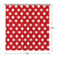 thumbnail image 5 of Vintage Red Polka Dots Shower Curtain - Premium Waterproof Polyester Fabric - 72x72 Inch Quick Dry Bath Curtain with Rust-Resistant Grommets - Includes 12 Hooks for Easy Installation, 5 of 5