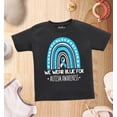 thumbnail image 4 of Shop4Ever We Wear Blue for Autism Awareness Rainbow Toddler's Cotton T-Shirt 2T Black, 4 of 6