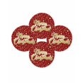 thumbnail image 7 of 13 Inch Round Placemats Set of 4, Merry Christmas Red Non Slip Heat Insulation PP Table Mats, Xmas Snowflakes Polka Dot New Year Washable Place Mats for Kitchen Dining Party Table Decor, 7 of 7
