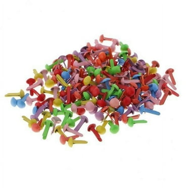 2x 200pcs Decorative Round Head Metal Brads Paper Fastener for Scrapbook 4.5mm