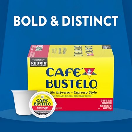 Cafè Bustelo Dark Roast Coffee K-Cup Pods Espresso Style - 12 ct (Pack of 5)