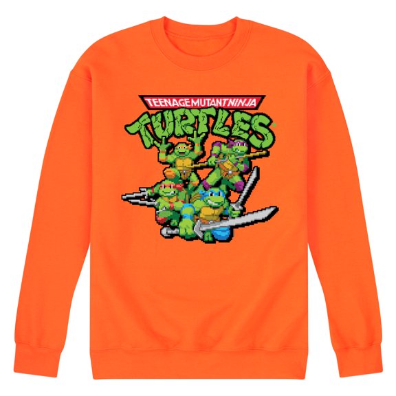 Teenage Mutant Ninja Turtles - Gaming Group And Logo - Men's Crew Neck Fleece Pullover