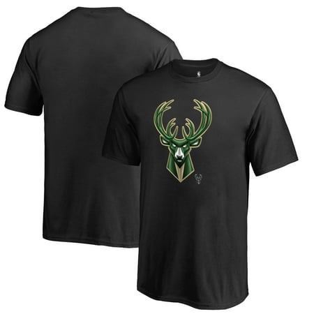 Team Mascot - Milwaukee Bucks Fanatics Branded Team Logo Midnight Mascot T-Shirt - Black