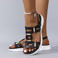 thumbnail image 4 of Slingback Sandals for Women Thick Soft Sole Cushion Slides Trendy Splice Open Toe Summer Beach Shoes Black Size 6.5, 4 of 8