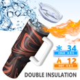 thumbnail image 5 of 40oz Tumbler with Handle and Straw, Vacuum Insulated Stainless Steel Travel Mug, Fits Car Cup Holder, Liquid & Marble Print, 5 of 6