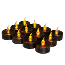 12Pcs Pack Of 12 Flameless Led Tea Light Candles, Flickering Amber Battery Operated, Small Cute Safe For Children Easy To Operate For Christmas Thanksgiving And Other