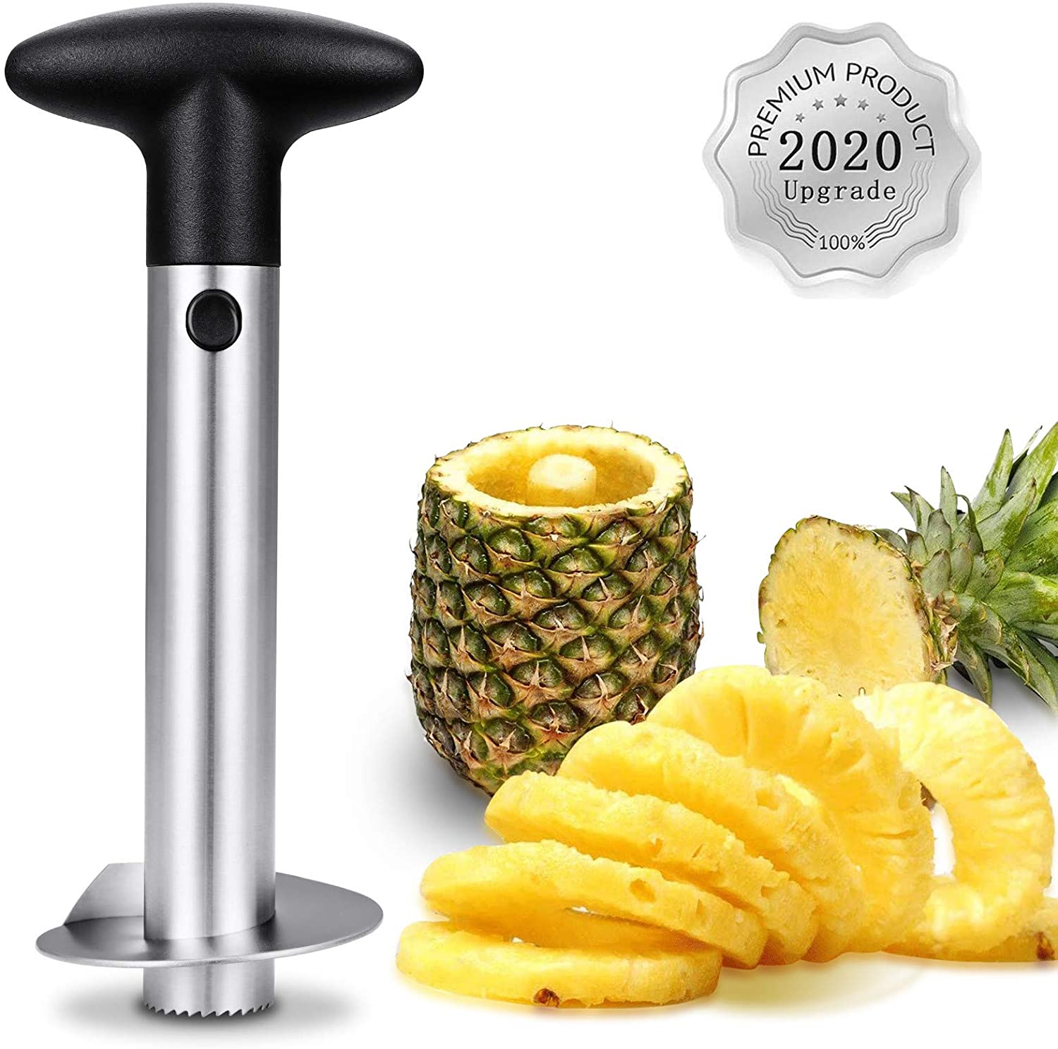 Pineapple Corer,Upgraded Version Kitchen Pineapple Corer Remover Wedger