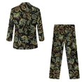 thumbnail image 2 of Whosucclay Elastic Waist Boys Suit Set for Graduation Party Wear, Polyester Soft Elastic Adjustable Waist Boys Suits, Metallic & Floral Pattern, 2 of 10