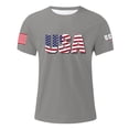 thumbnail image 4 of ibiyuan America 250 Shirt Anniversary T Shirts for Man Mens White Tee Shirts Crewneck Short Sleeves Streetwear National Flag Print Basic Tees Workout Tops, 4 of 4