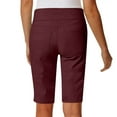 thumbnail image 5 of Bzhegqhd Women Solid Stretch Twill Shorts Thin Waist Pull On Regular Hiking Shorts Bermuda Summer Casual with Pockets, 5 of 6