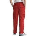 thumbnail image 5 of Men's Outdoor Work Pants with Multi-Pocket Design, Cuffed Leg & Functional Style for Casual Adventures and Daily Wear (Durable & Comfortable),Red XL, 5 of 5
