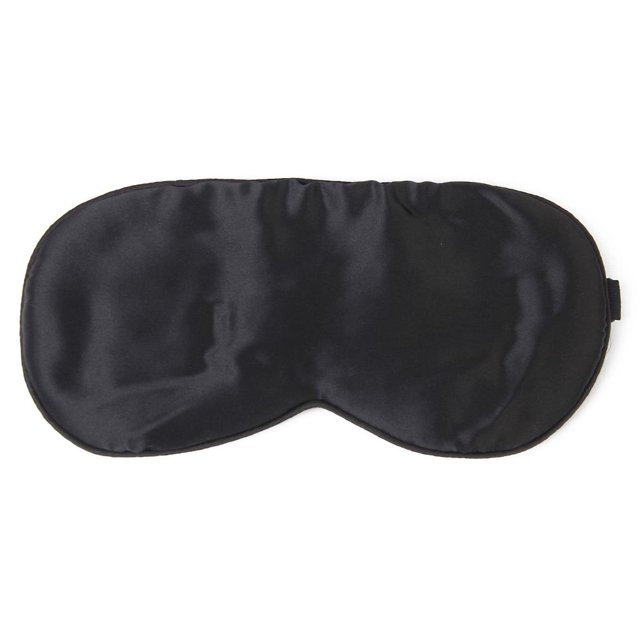 Máscara De Ojo De Seda Pura Sombra Cubierta Sueño Ocular Con Los Ojos Vendados Para Dormir - Negro Macarena none