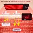thumbnail image 5 of Morfone Red Light for Body, 10000mAh Cordless Portable Infrared Light Pad, 24" x 12" Red Light Mat with Timer, 660 & 850nm Infrared Heating Pad for Back Shoulder Knee Joint Waist, 5 of 12
