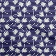 thumbnail image 1 of oneOone Cotton Silk Dark Blue Fabric Leaf With Stripes Craft Projects Decor Fabric Printed By The Yard 42 Inch Wide, 1 of 5
