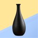 thumbnail image 5 of EeaseMX Jarrón de cerámica negro Simplicity, 1 pieza, simulación de flores secas, contenedor para flores, adorno artesanal para el hogar., 5 of 8