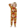 thumbnail image 3 of Odeerbi Christmas Onesie Pajamas for Family Holiday Sleep Jumpsuit Long Sleeve Family Christmas Pajamas Matching Sets Toddler Fashion Printed Hooded Jumpsuit Sleepwear PJs Set Orange, 3 of 5