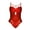Red, variant on Sngxgn Plush Lingerie Sexy Snap Crotch Bodysuit for Sex Play Cute Bowknit Corset Mesh See Through(Red,M)